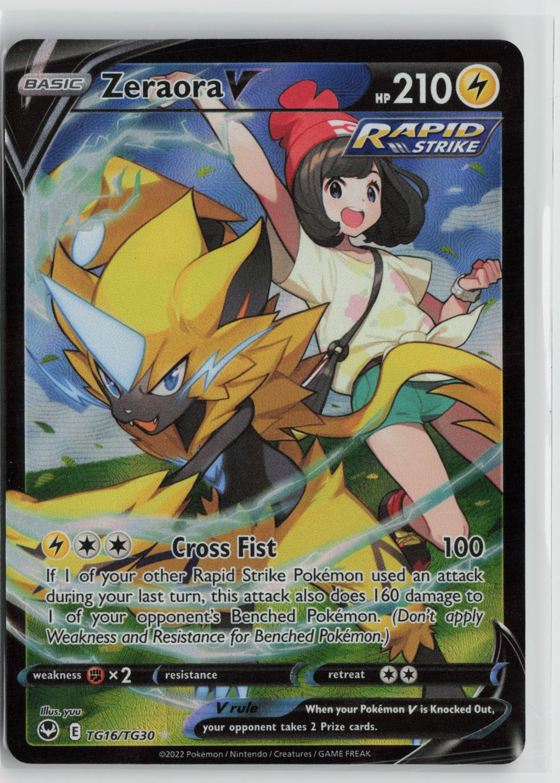 Zeraora V Ultra Rare Holo SWSH12: TG TG16/TG30 NM
