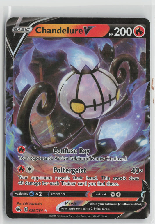 Chandelure V Ultra Rare Holo SWSH08 039/264 NM