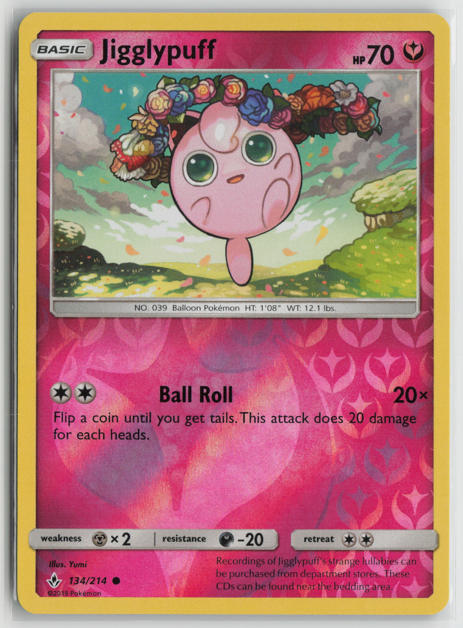 Jigglypuff Common Reverse Holo SM10 134/214 NM