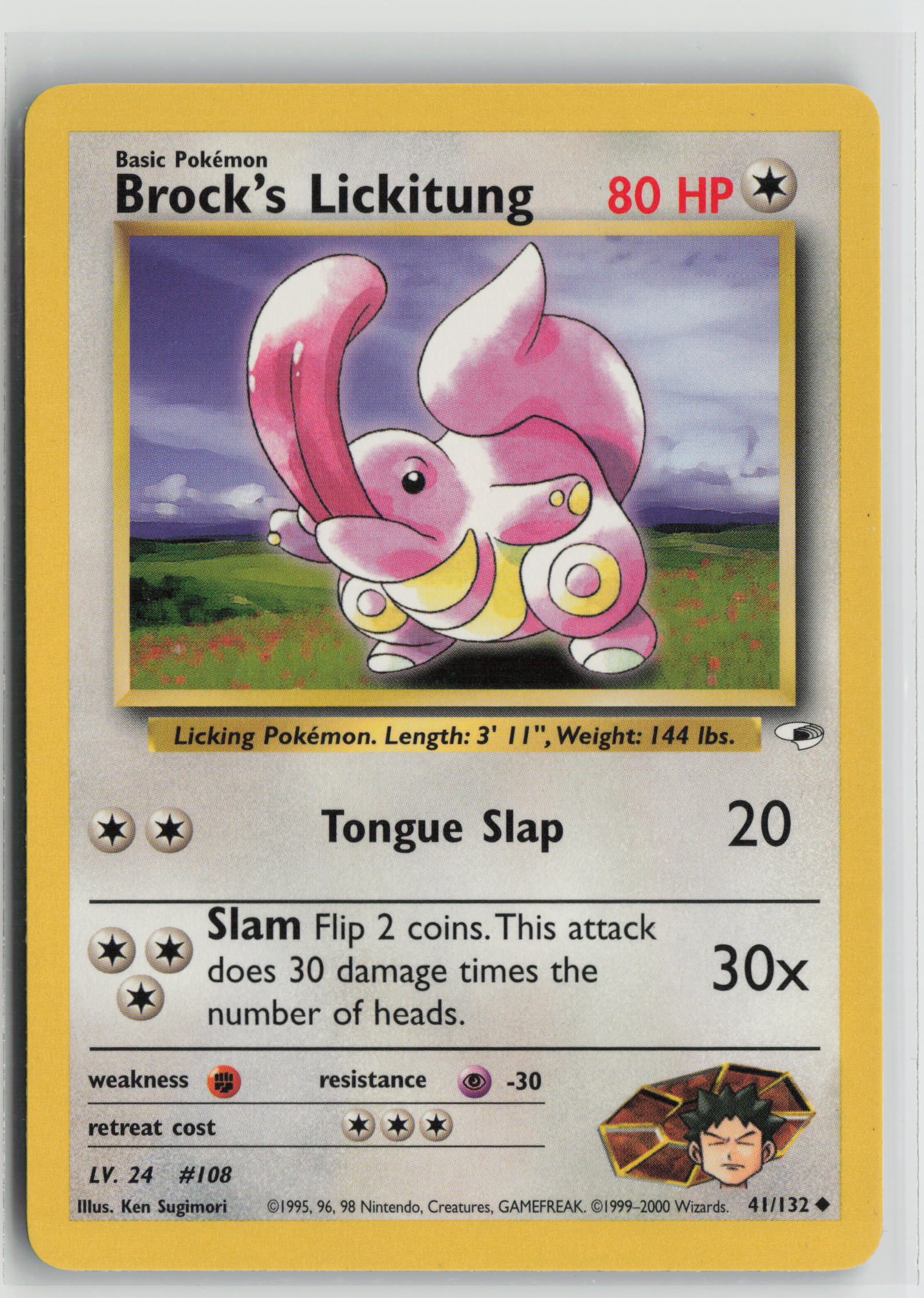 Brock's Lickitung Uncommon Unlimited G1 041/132 NM