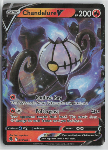 Chandelure V Ultra Rare Holo SWSH08 039/264 NM