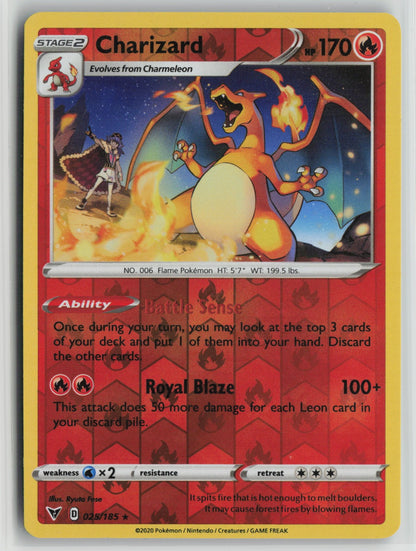 Charizard Rare Reverse Holo SWSH04 025/185 NM