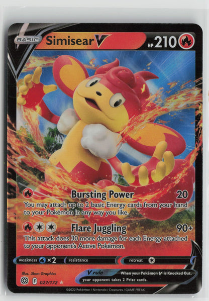 Simisear V Ultra Rare Holo SWSH09 027/172 NM
