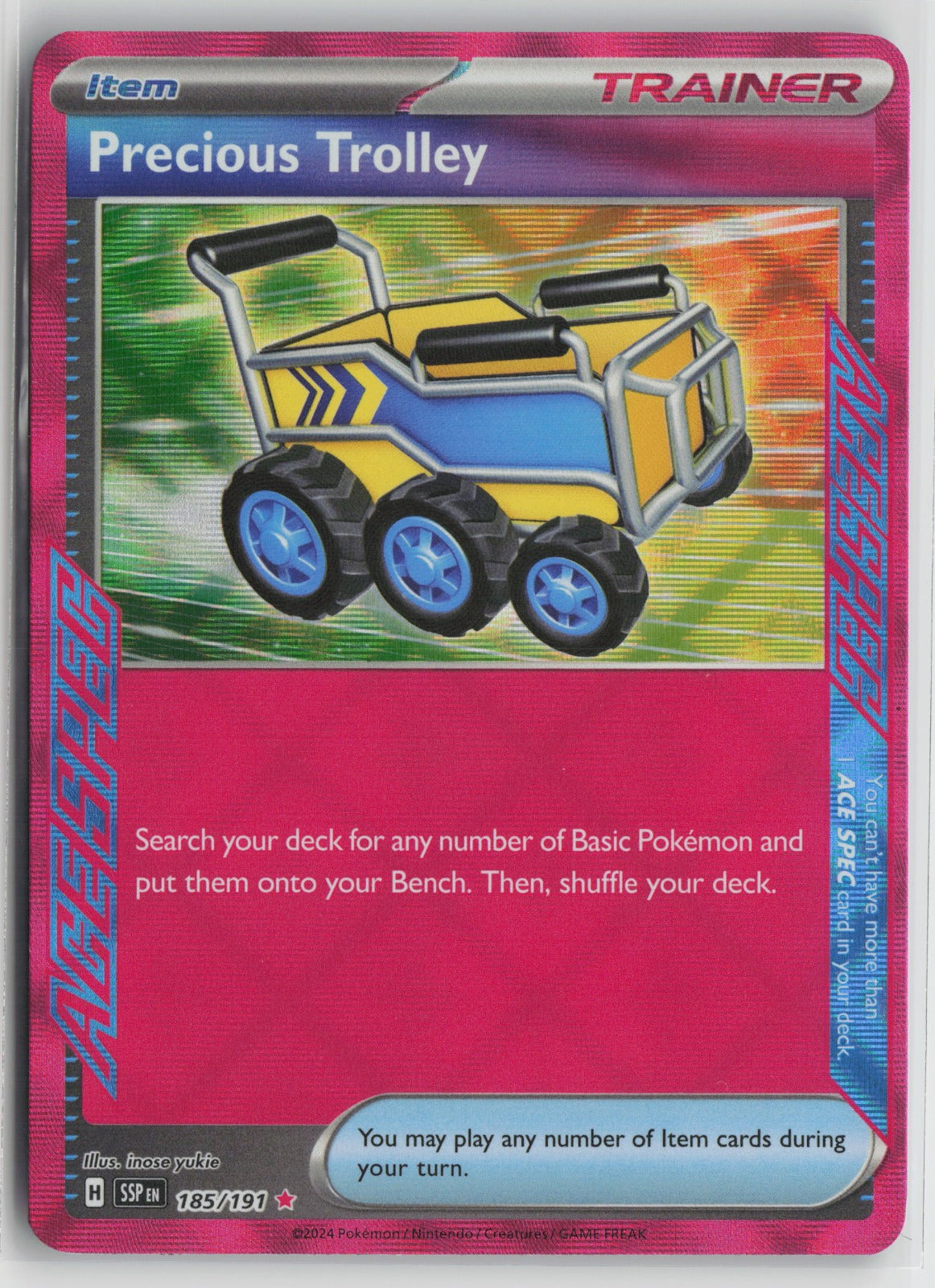 Precious Trolley ACE SPEC Rare Holo SSP 185/191 NM