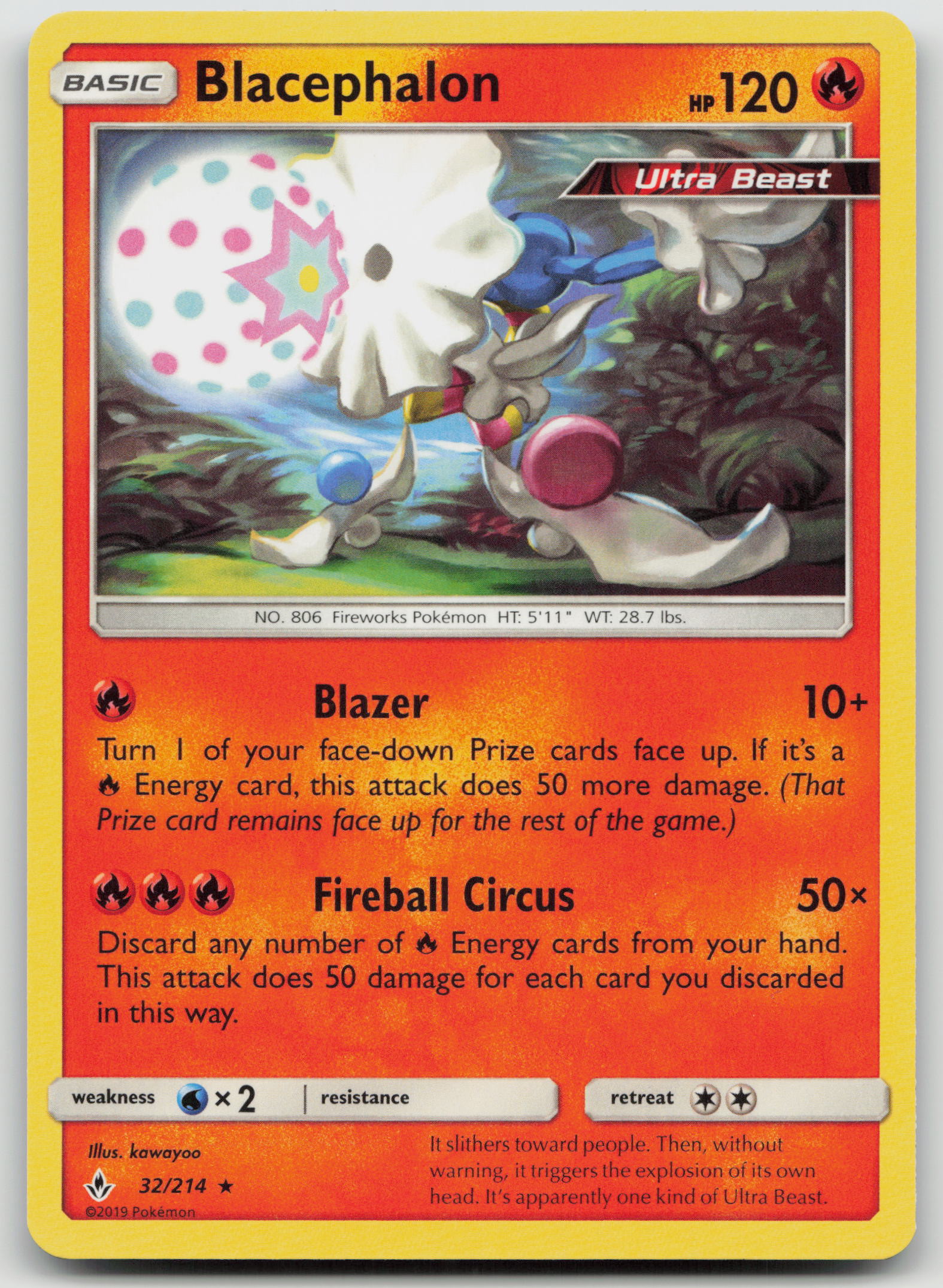 Blacephalon Rare Normal SM10 32/214 NM