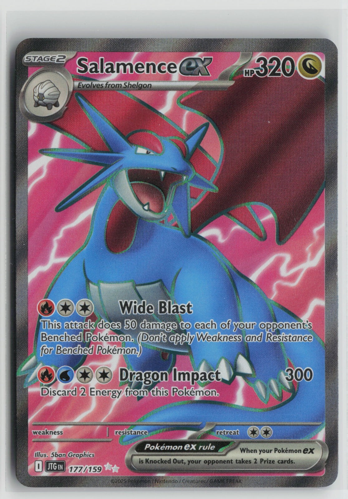 Salamence ex - Ultra Rare Holo JTG 177/159 NM