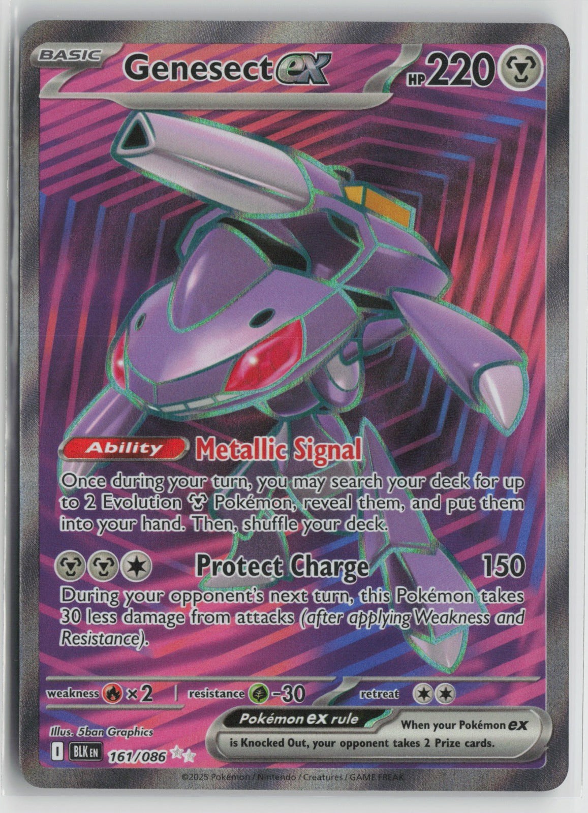 Genesect ex - Ultra Rare Holo BLK 161/086 NM