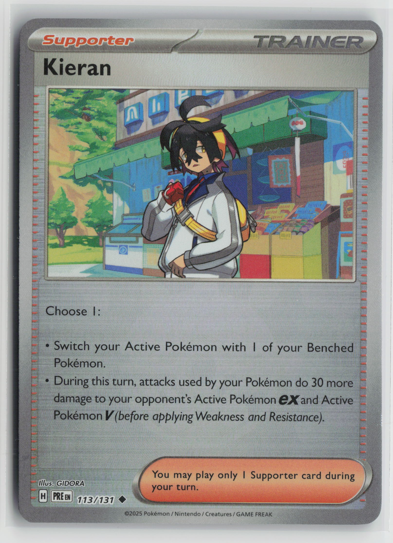 Kieran - (Poke Ball Pattern) Uncommon SV: Prismatic Evolutions 113/131 NM