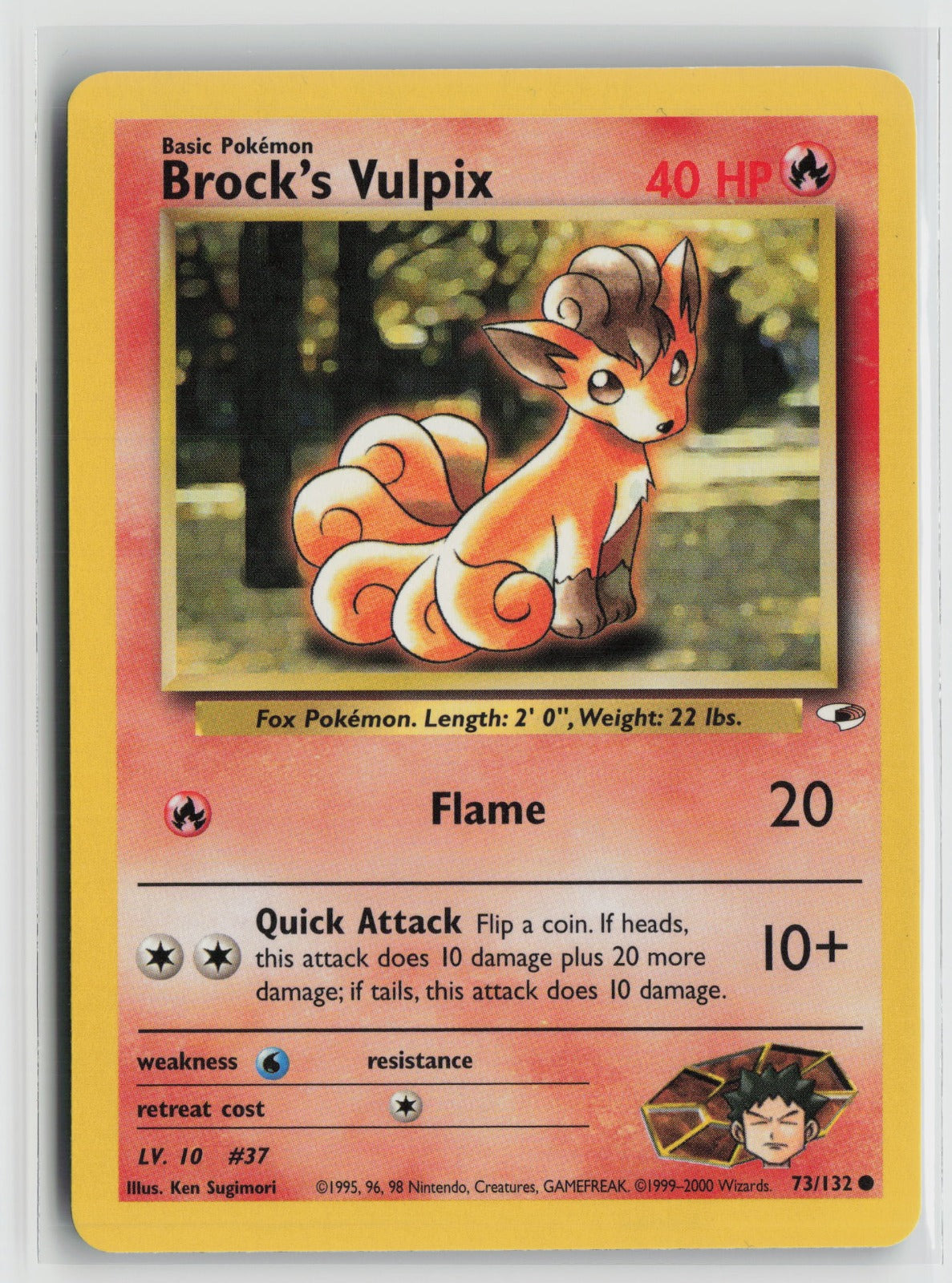 Brock's Vulpix Common Unlimited G1 073/132 NM