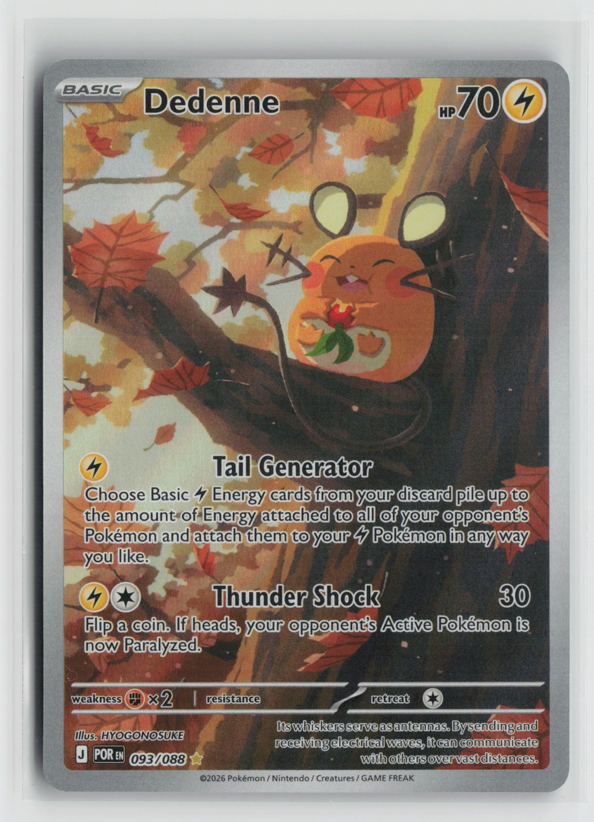 Dedenne - Illustration Rare Holo POR 093/088 NM