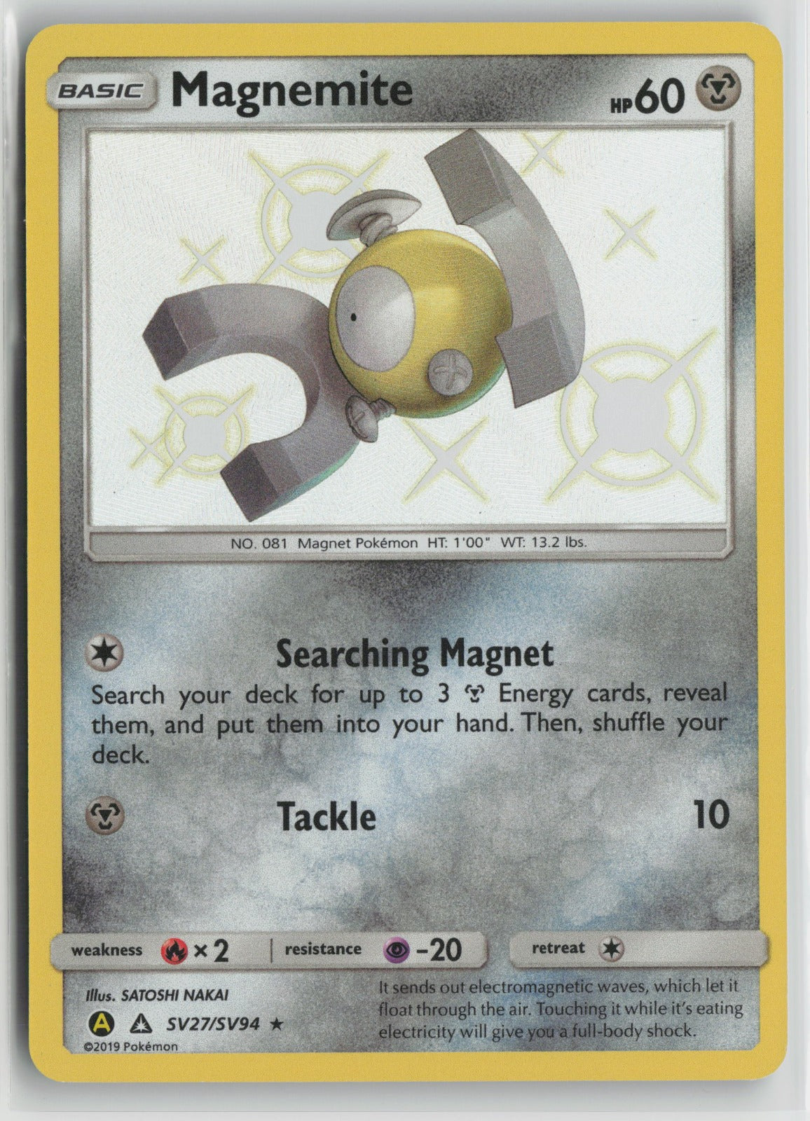 Magnemite Shiny Holo Rare HIF:SV SV27/SV94 NM