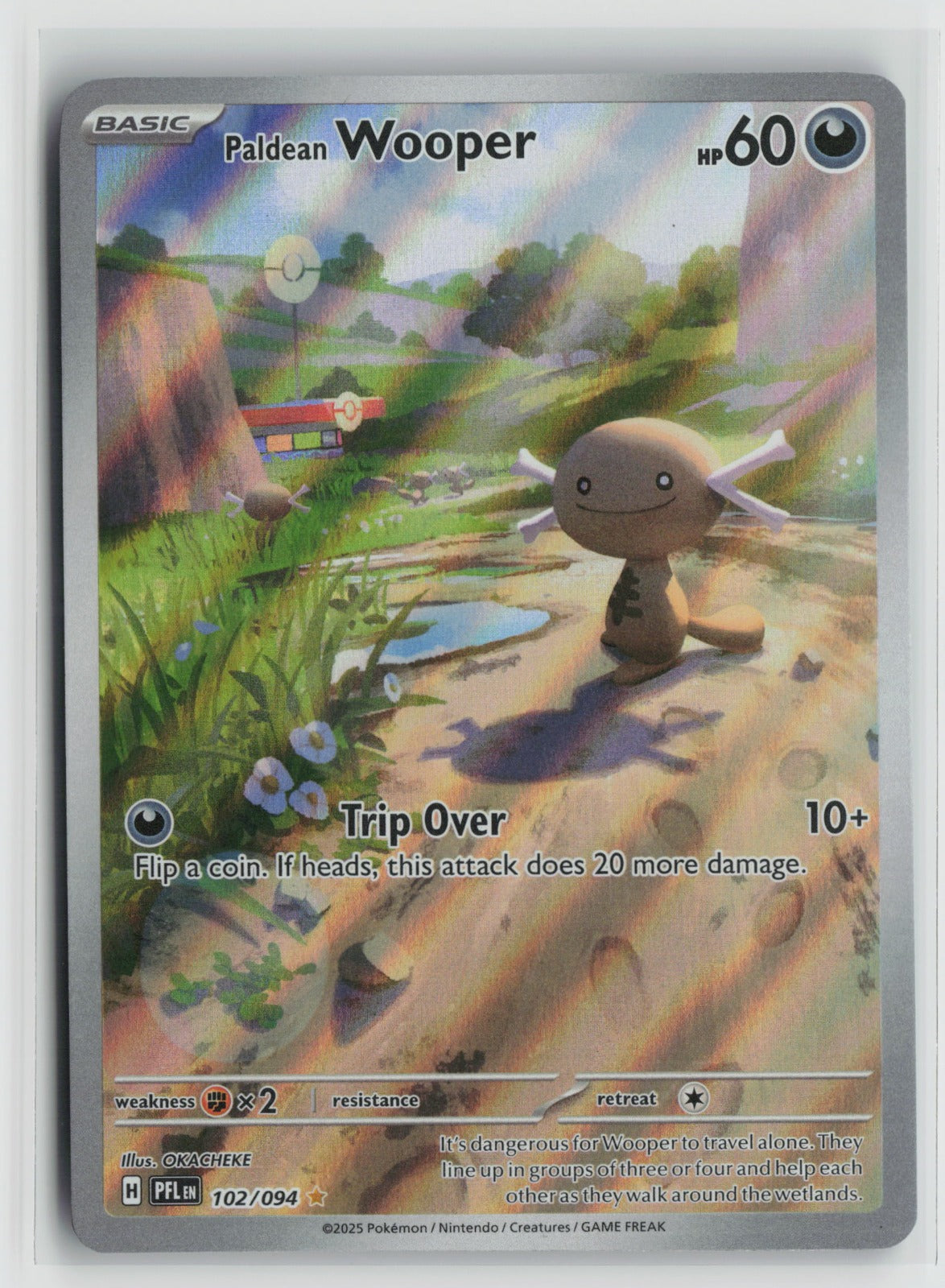 Paldean Wooper Illustration Rare Holo PFL 102/094 NM