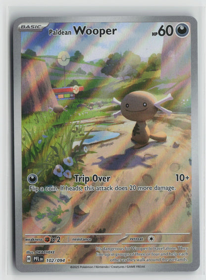 Paldean Wooper Illustration Rare Holo PFL 102/094 NM