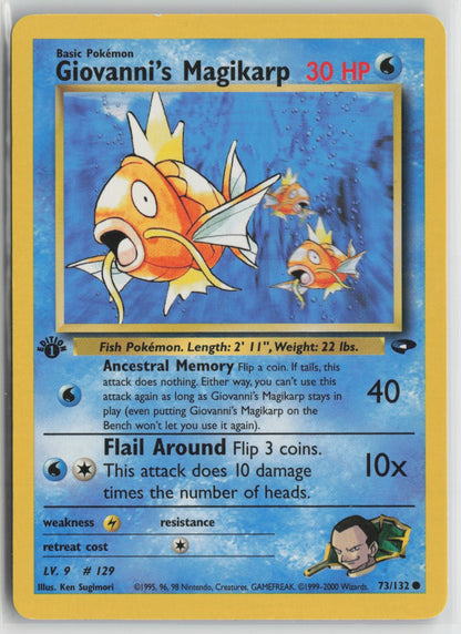Giovanni's Magikarp Common 1st Edition G2 073/132 LP