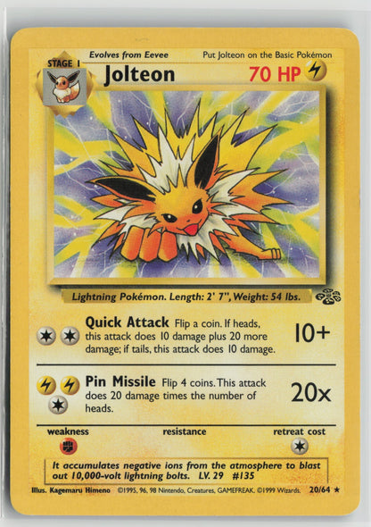 Jolteon (20) Rare Unlimited JU 20/64 MP