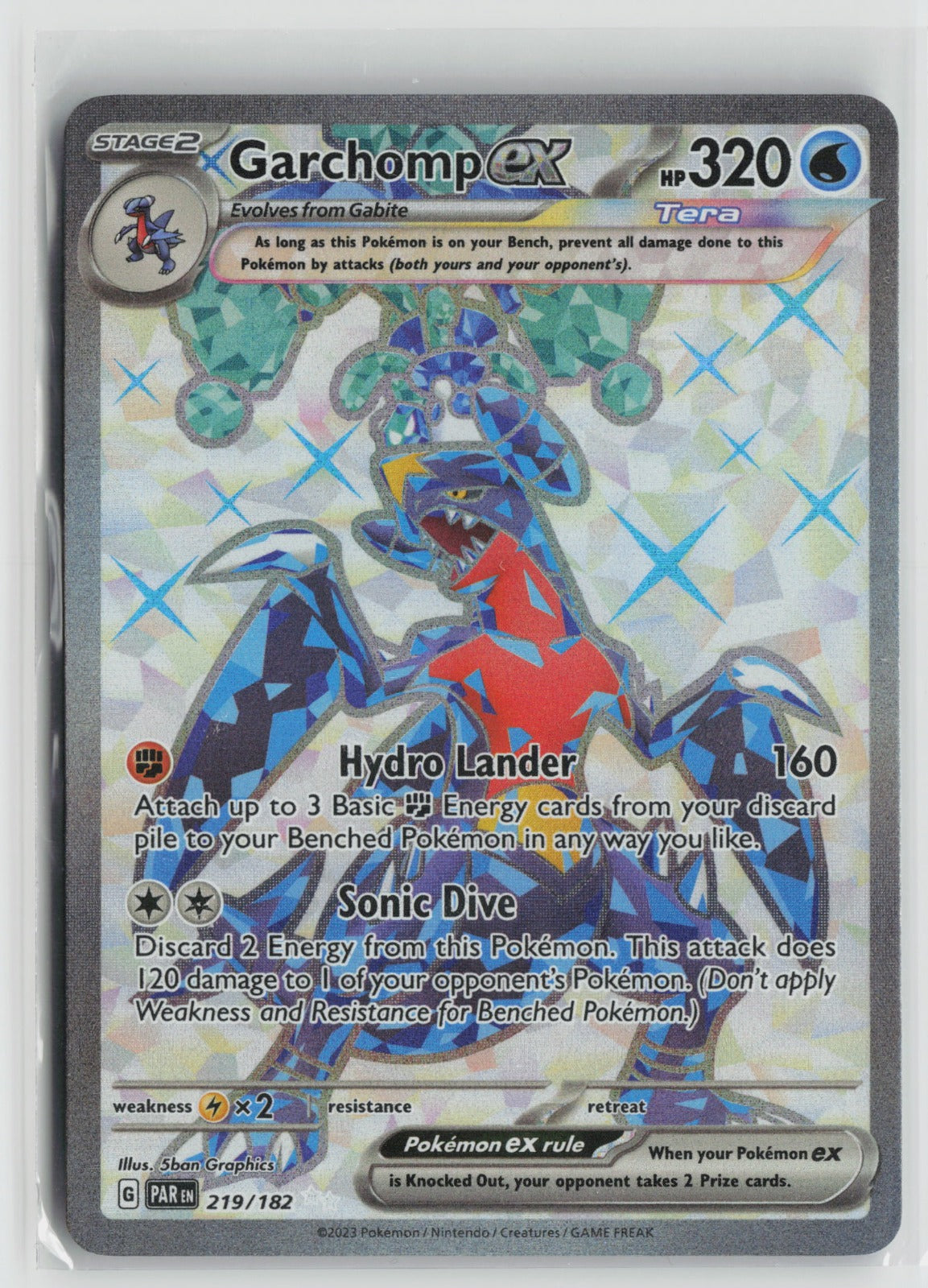 Garchomp ex - Ultra Rare Holo PAR 219/182 NM