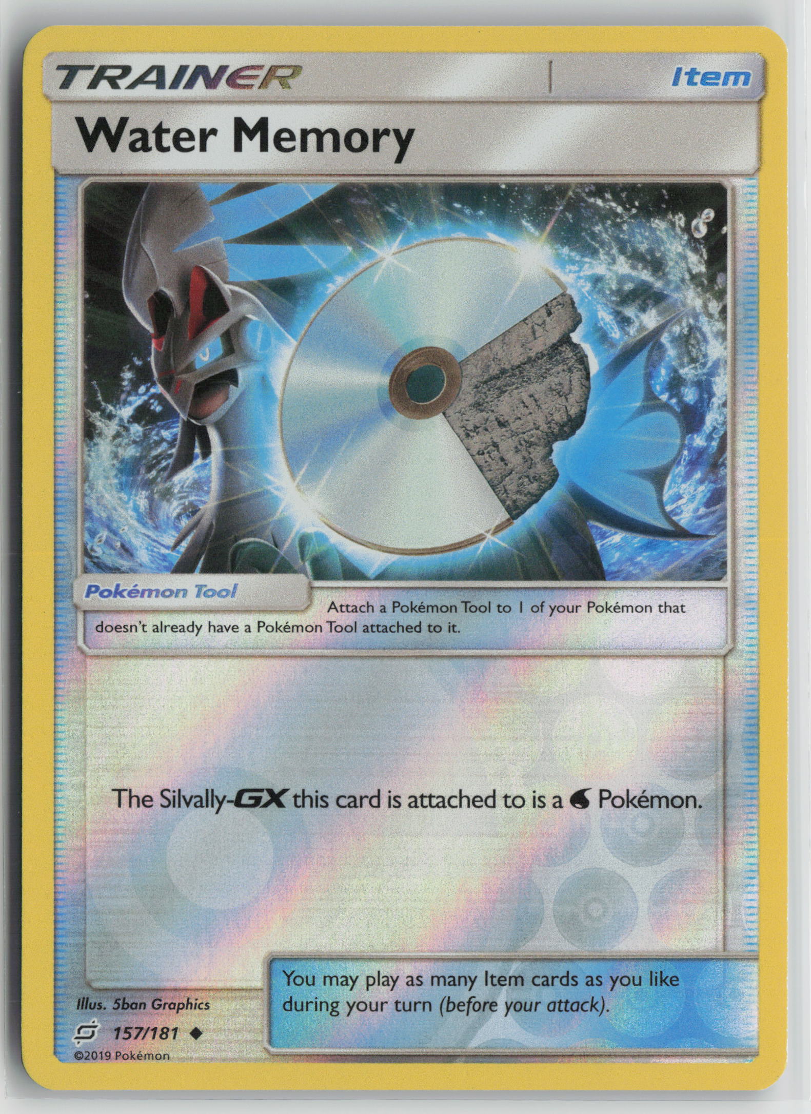 Water Memory Uncommon SM Reverse- Team Up 157/181 NM