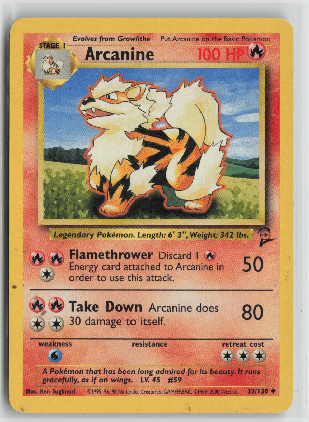 Arcanine Uncommon BS2 033/130 MP