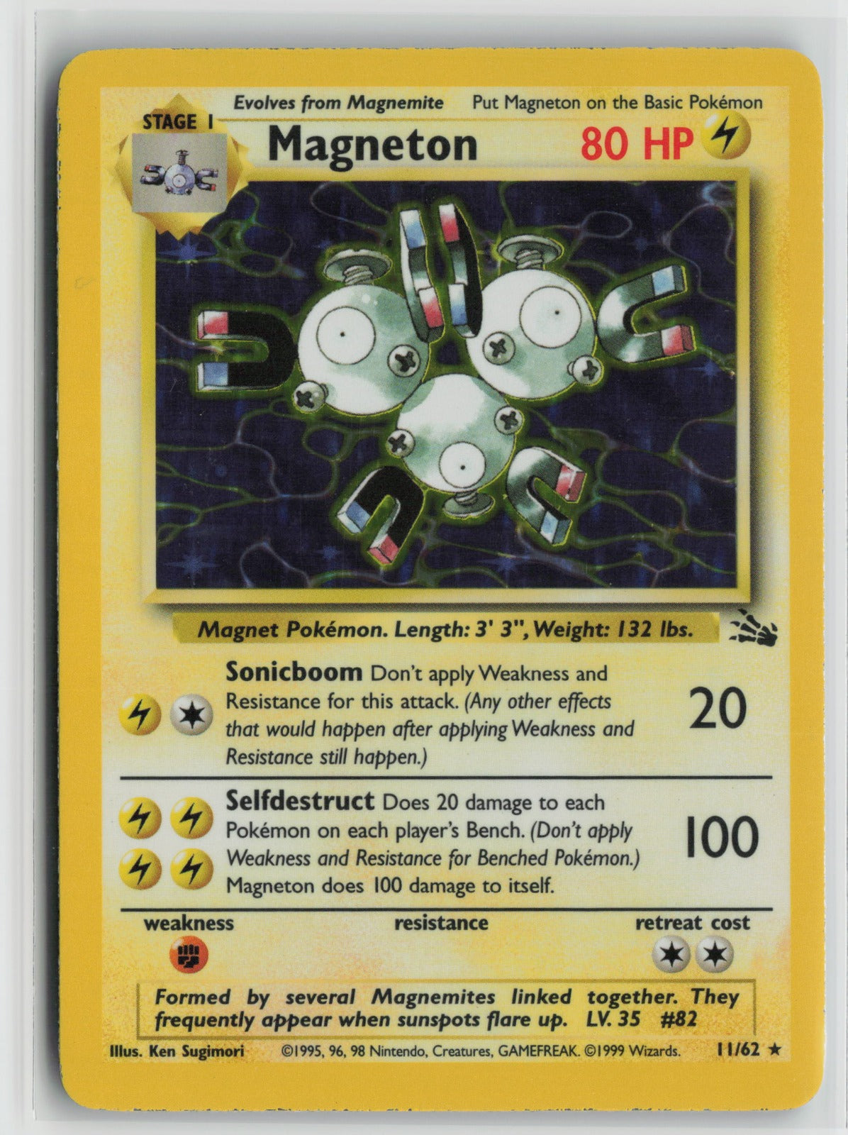 Magneton (11) Holo Rare Unlimited FO 11/62 MP