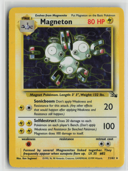 Magneton (11) Holo Rare Unlimited FO 11/62 MP