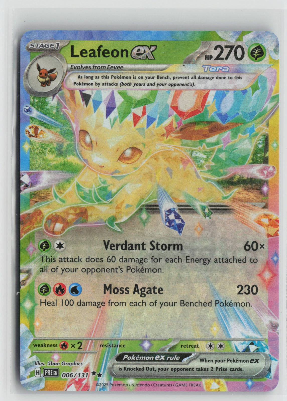Leafeon ex - Double Rare Holo PRE 006/131 NM