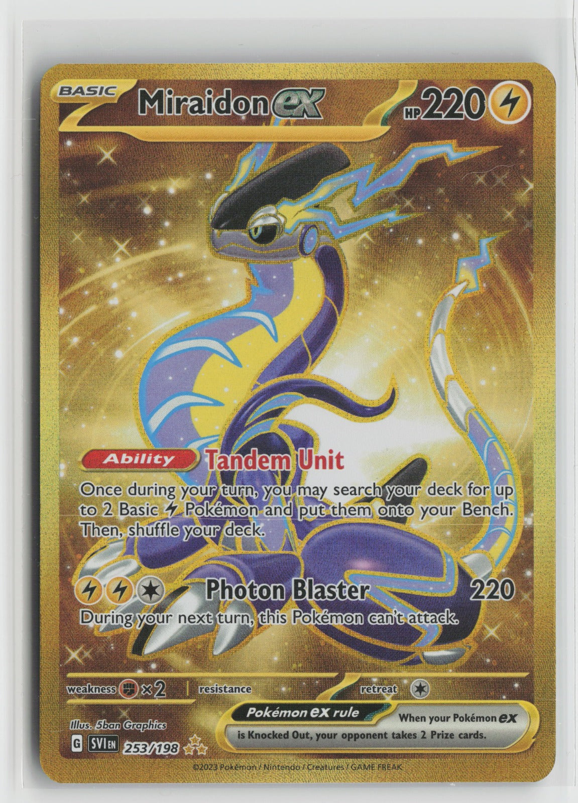 Miraidon ex - Hyper Rare Holo SVI 253/198 NM
