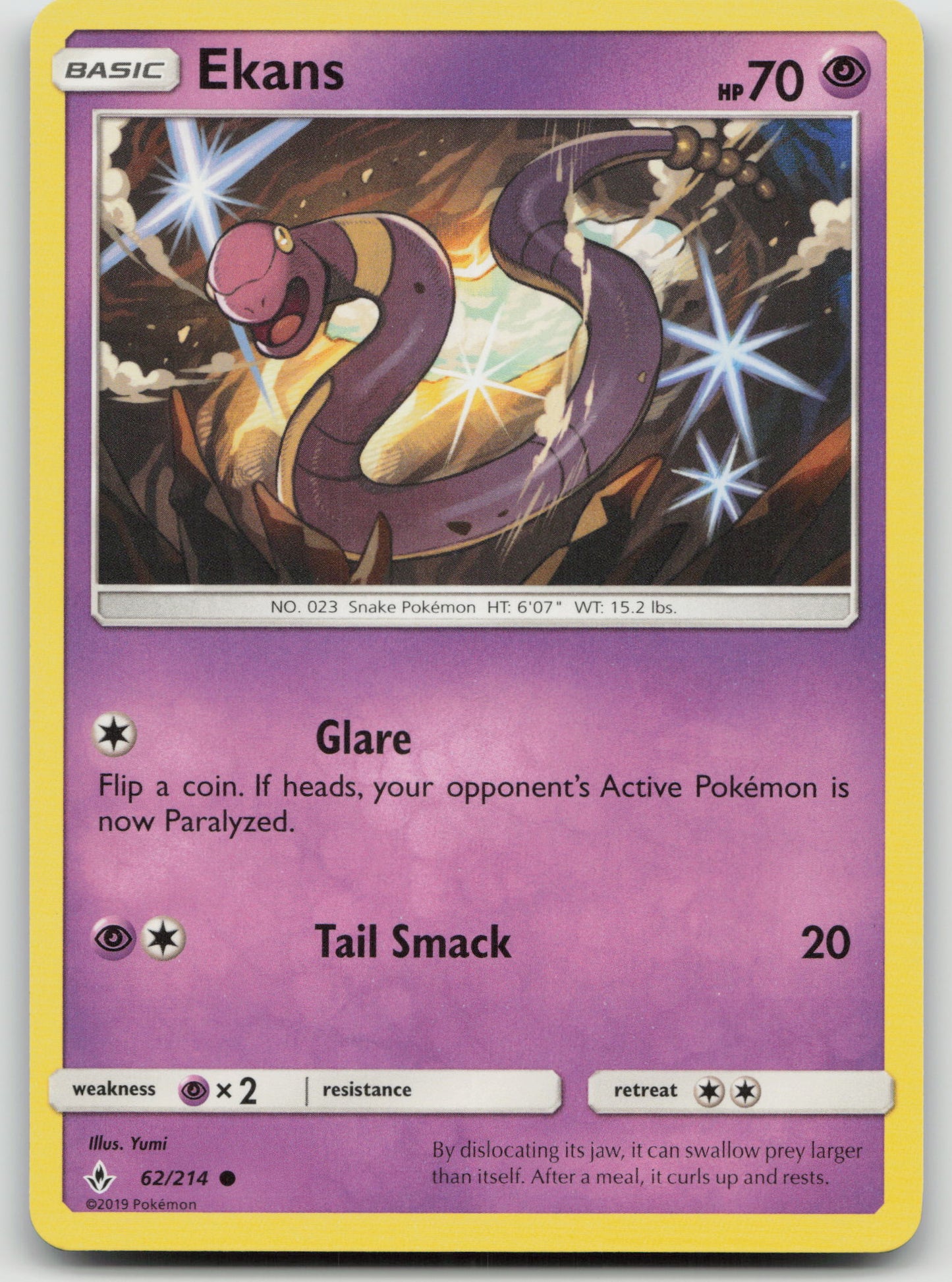 Ekans Common Normal SM10 62/214 NM