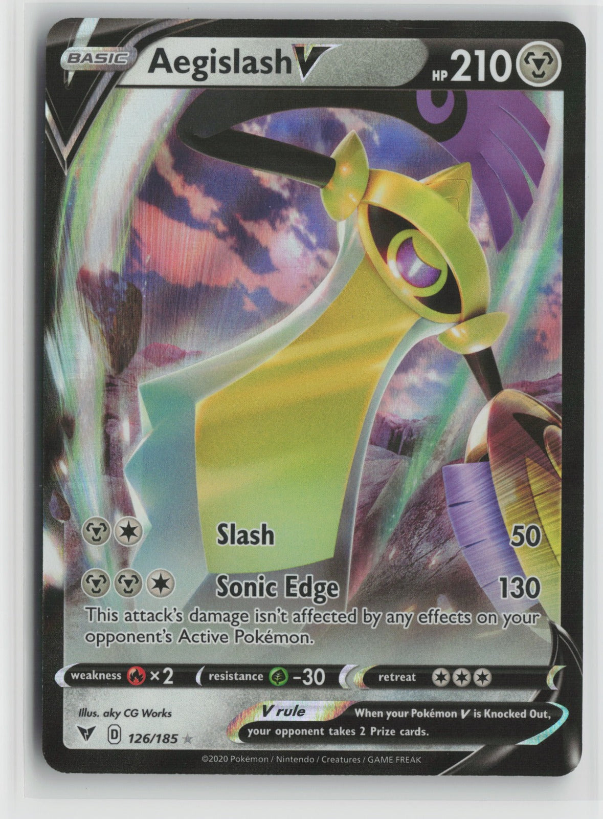 Aegislash V Ultra Rare Holo SWSH04 126/185 NM