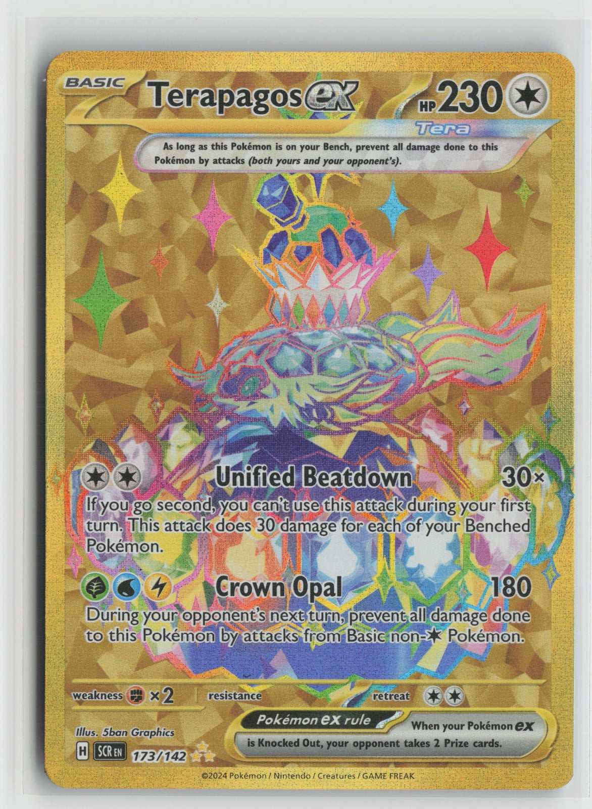 Terapagos ex - Hyper Rare Holo SCR 173/142 NM