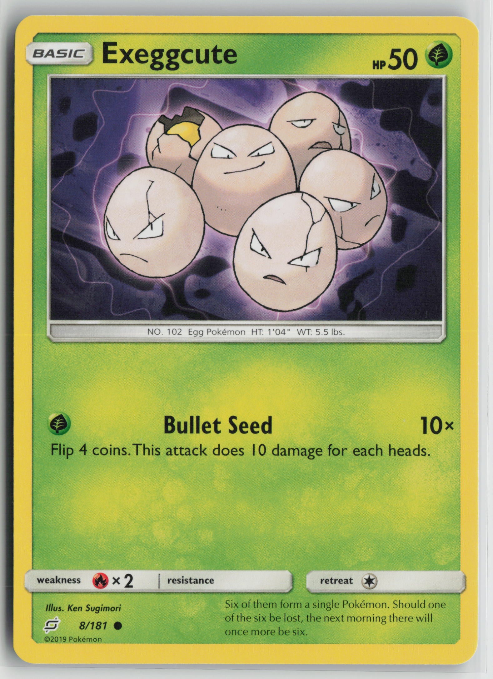 Exeggcute Common SM - Team Up 8/181 NM