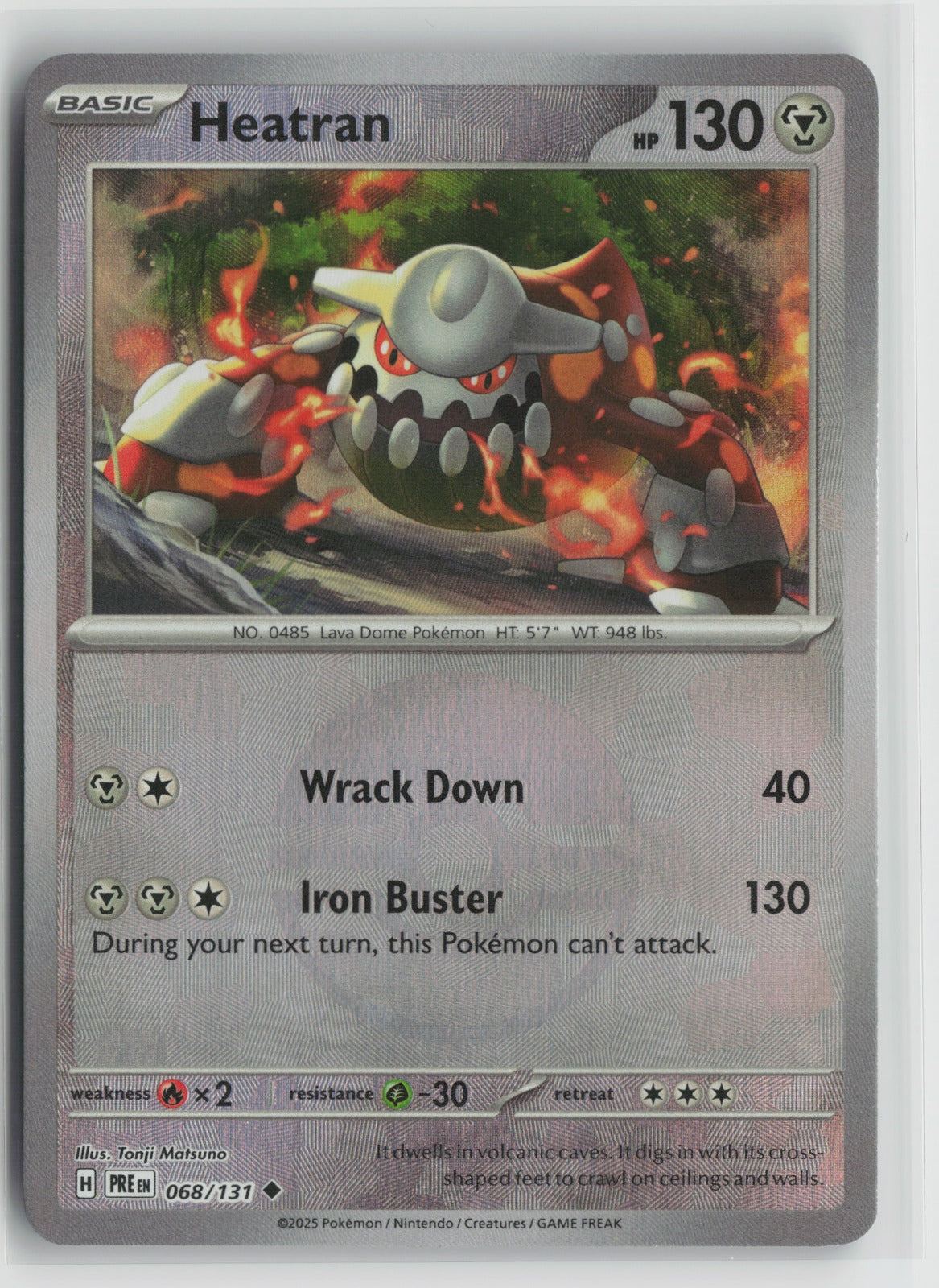 Heatran (Poke Ball Pattern) Uncommon Holo PRE 068/131 NM