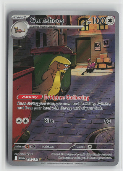 Gumshoos Illustration Rare Holo MEG 153/132 NM