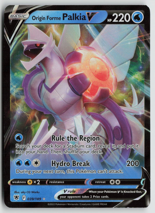 Origin Forme Palkia V Ultra Rare Holo SWSH10 039/189 NM