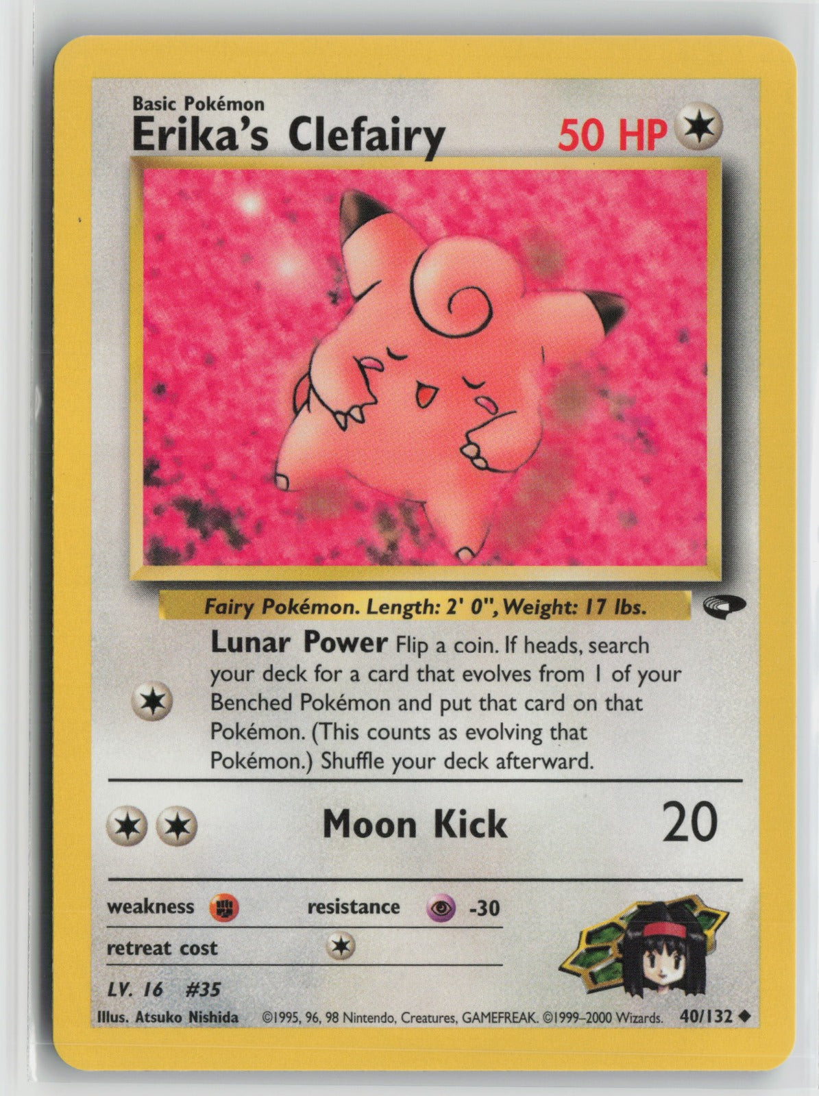 Erika's Clefairy Uncommon Unlimited G2 040/132 NM