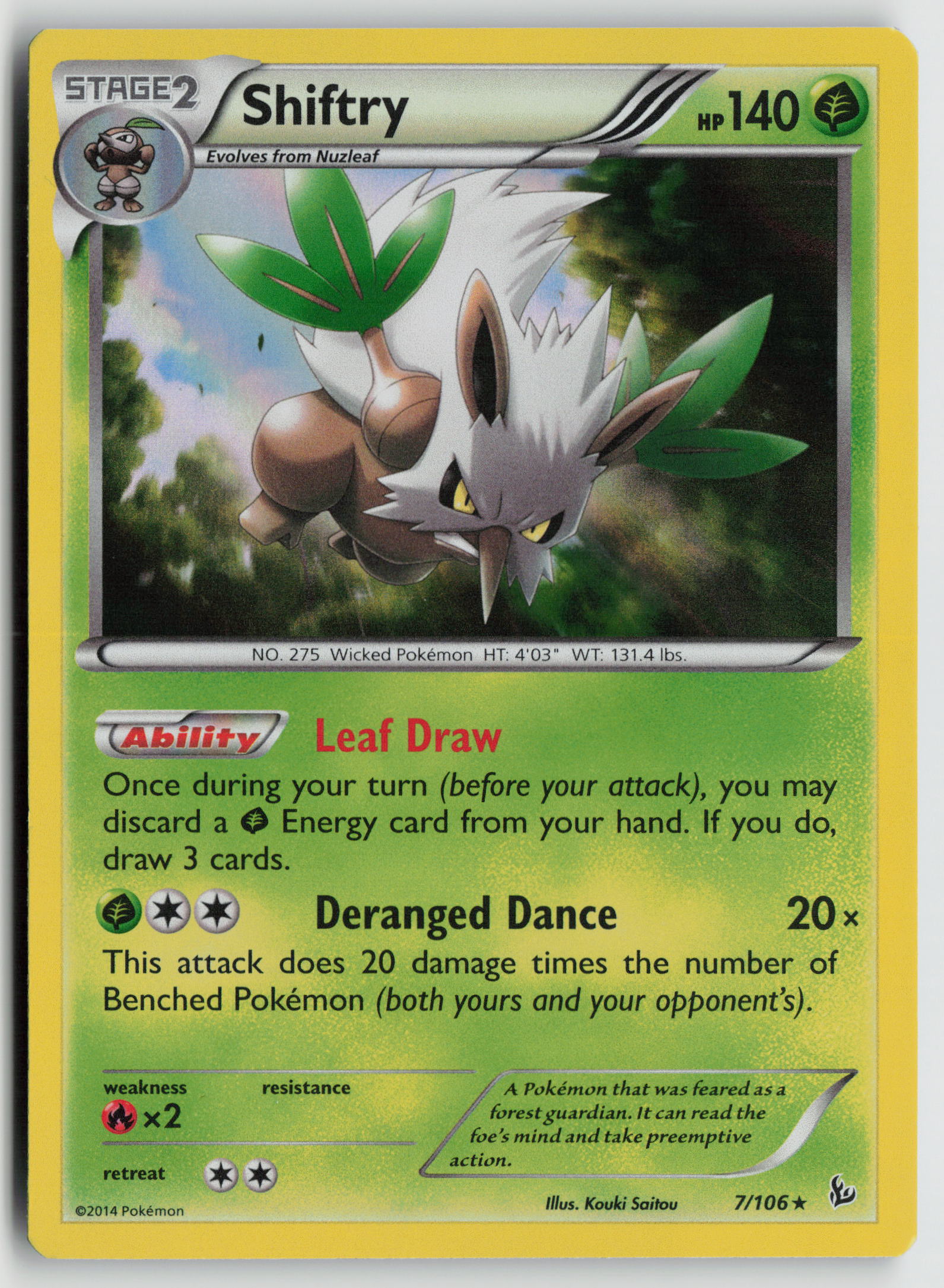 Shiftry Holo Rare XY - Flashfire 7/106 NM