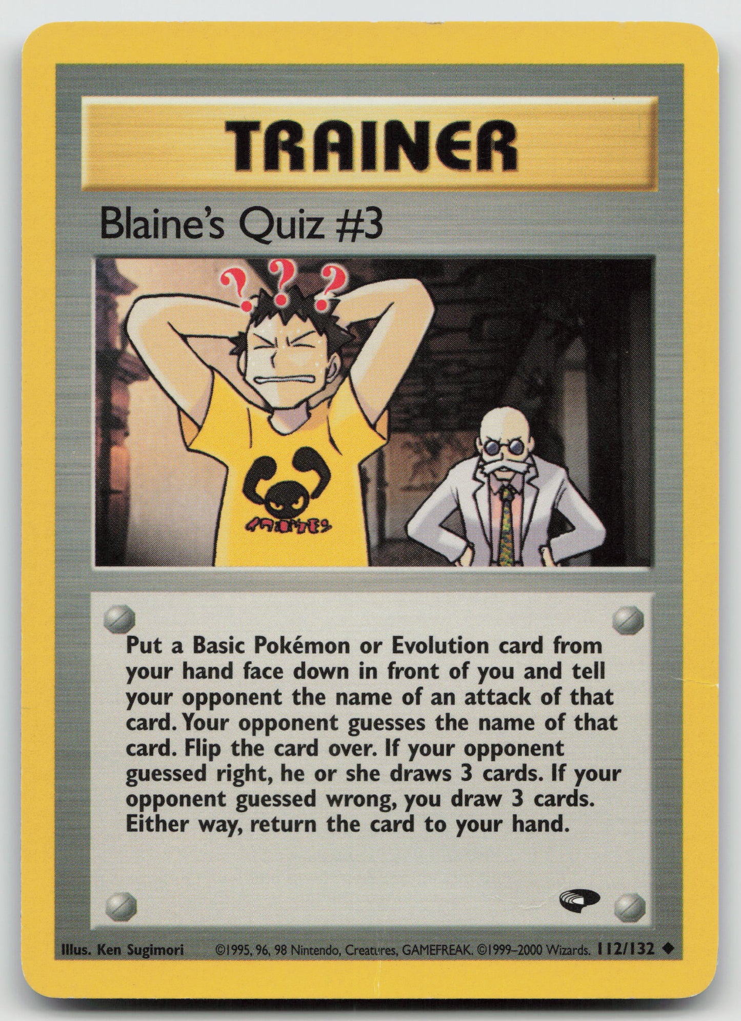 Blaine's Quiz #3 Uncommon Unlimited G2 112/132 HP
