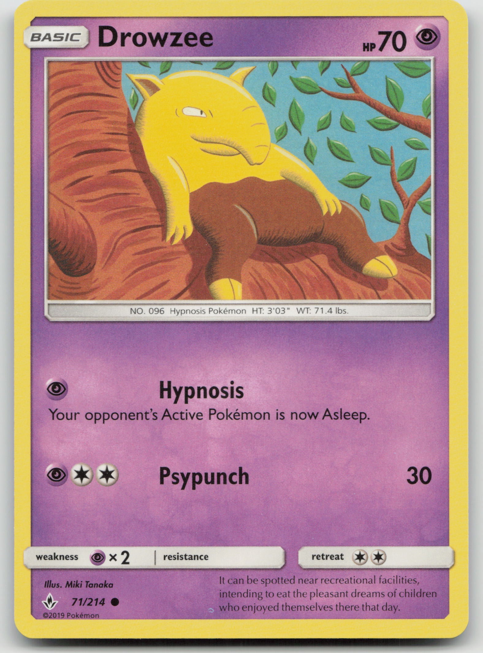 Drowzee Common Normal SM10 71/214 NM