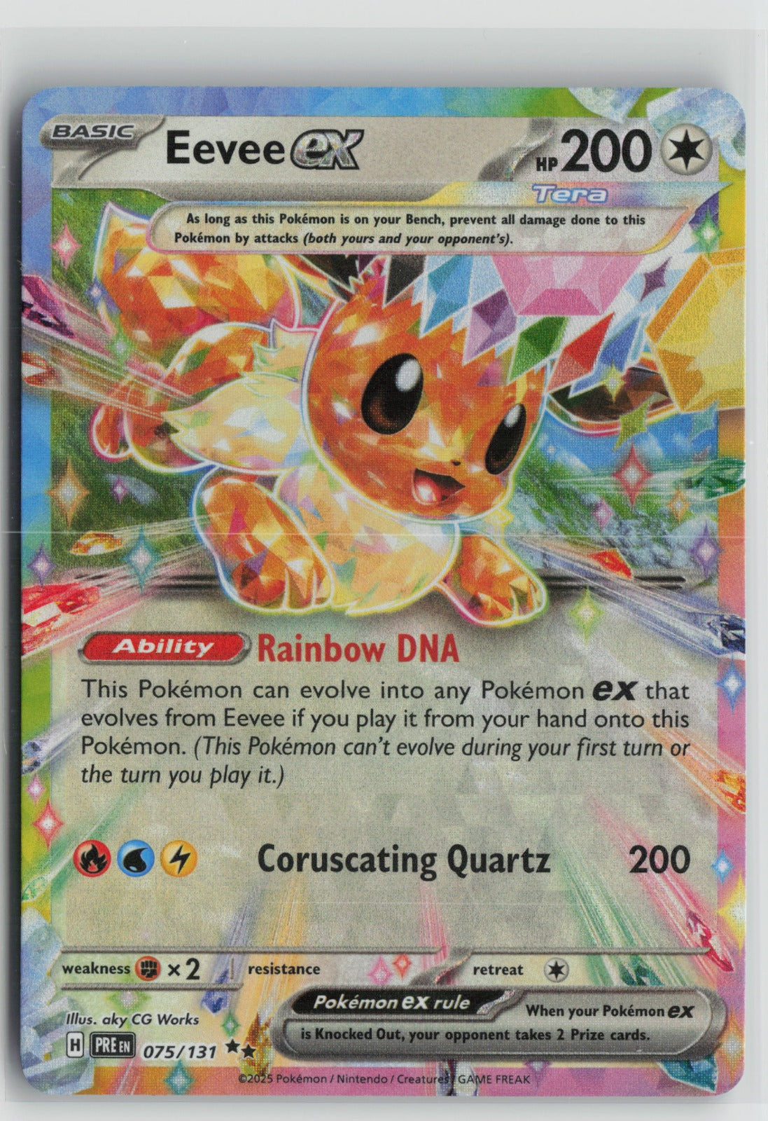 Eevee ex - Double Rare Holo PRE 075/131 NM