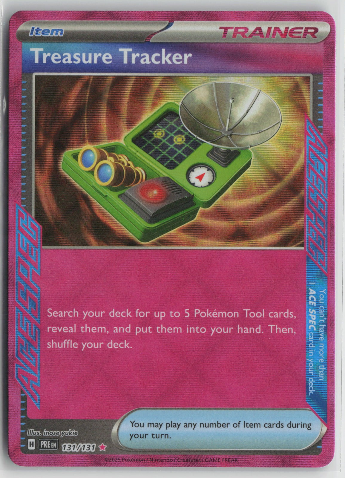 Treasure Tracker ACE SPEC Rare Holo PRE 131/131 NM