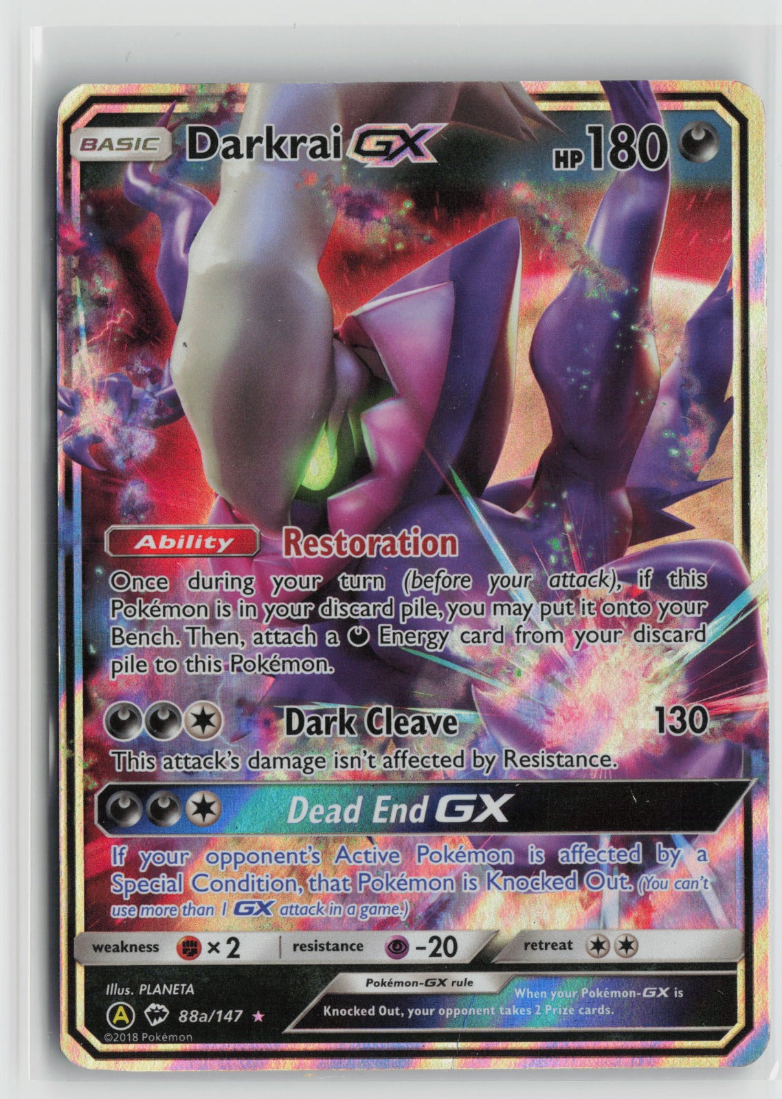 Darkrai GX - 88a/147 Promo Holo PR 088a/147 HP