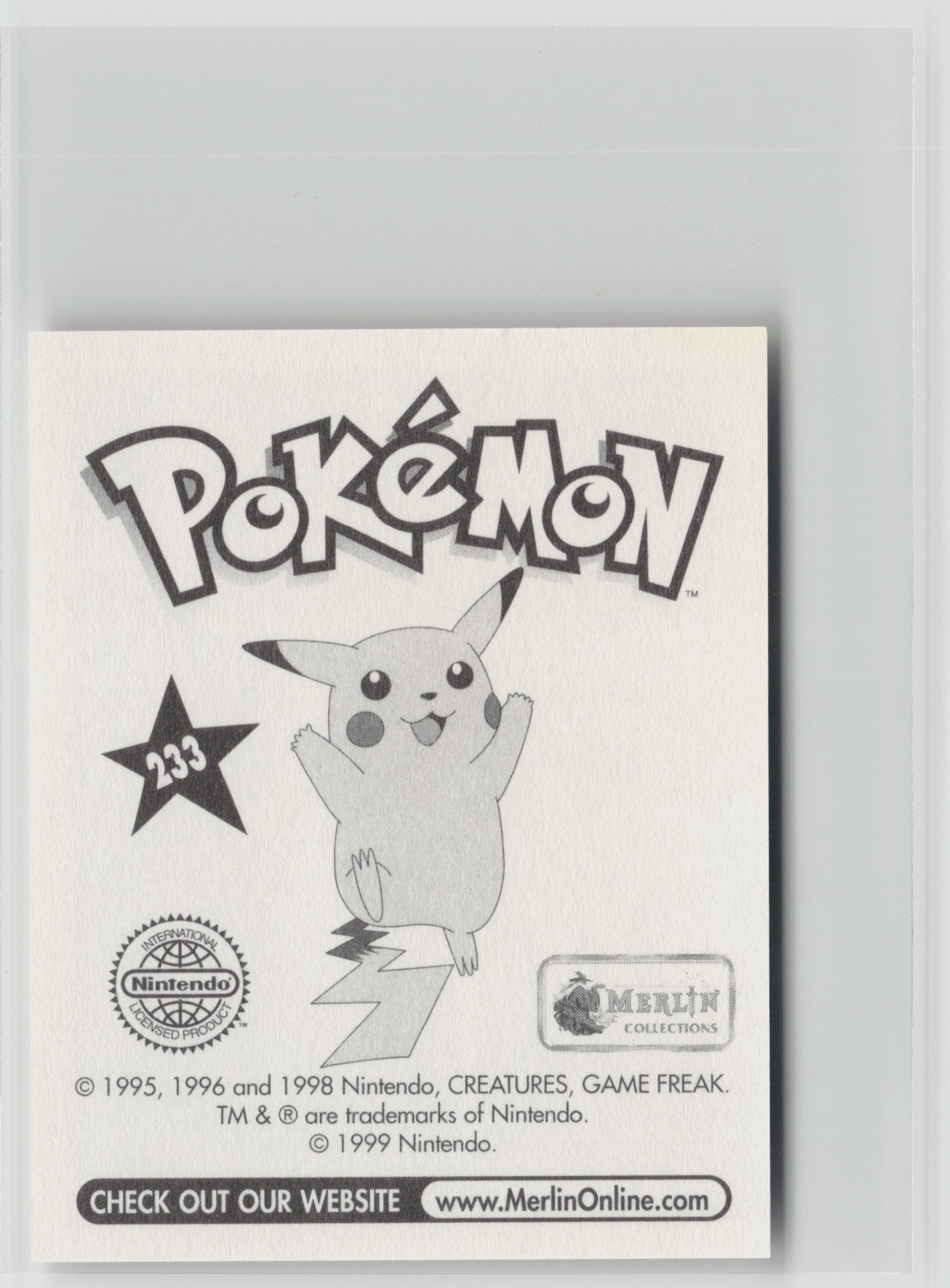 Golduck - Merlin Topps Sticker 1999 #233 NM (Back)