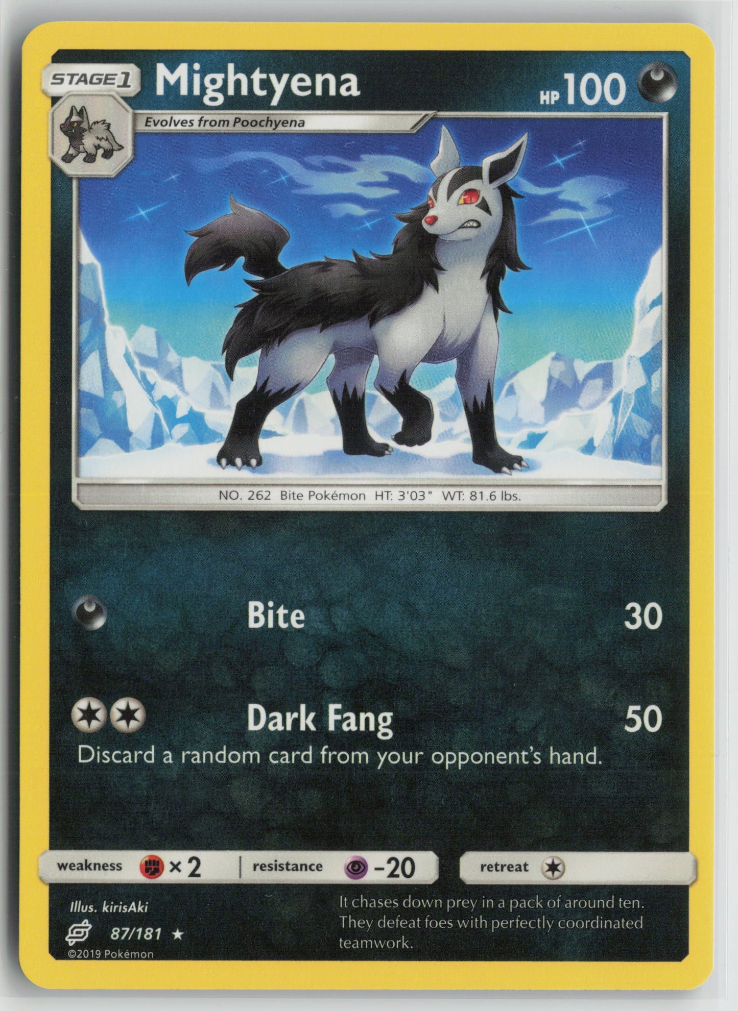 Mightyena Rare SM - Team Up 87/181 NM