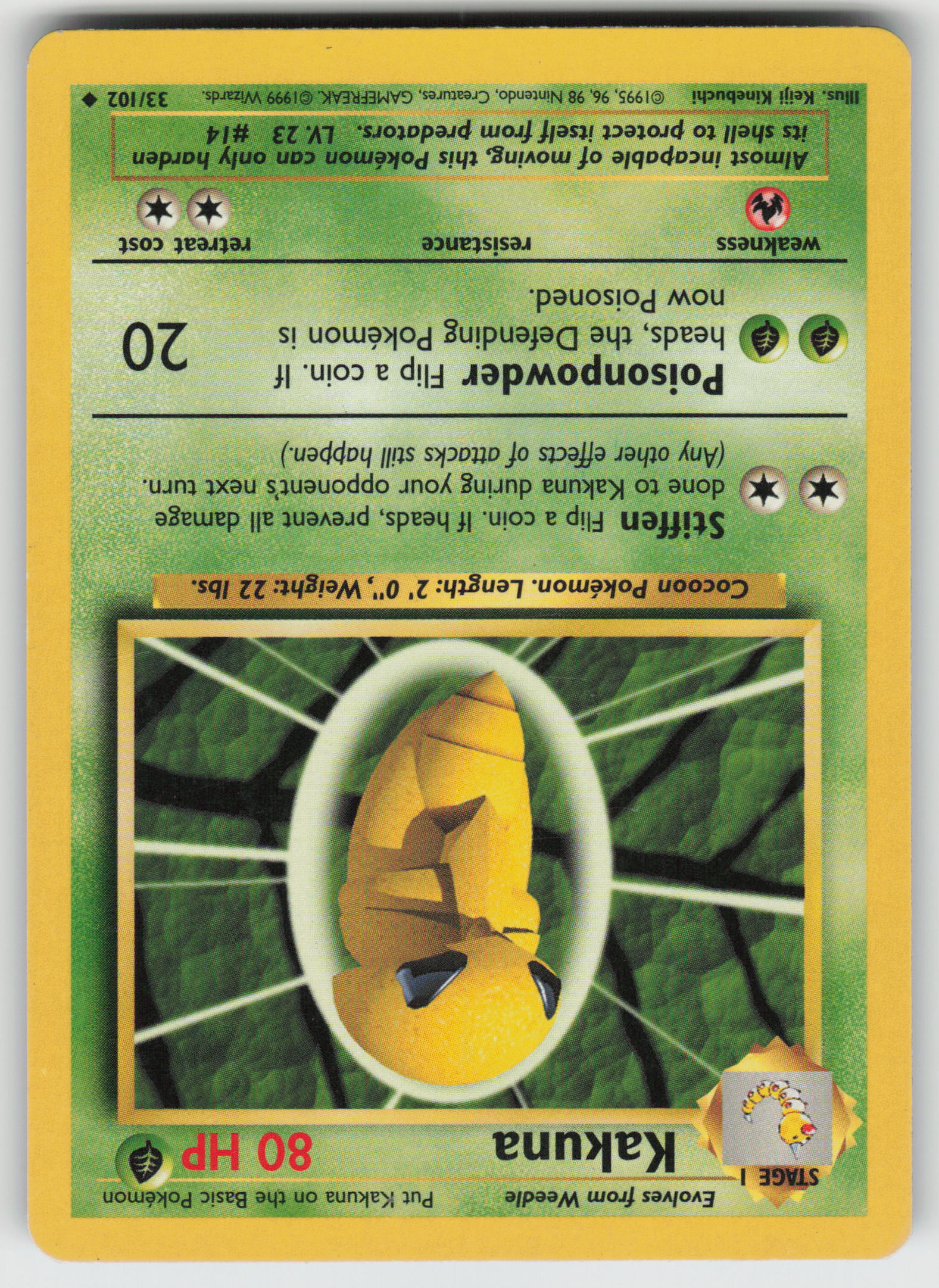 Kakuna Uncommon Base Set 033/102 LP