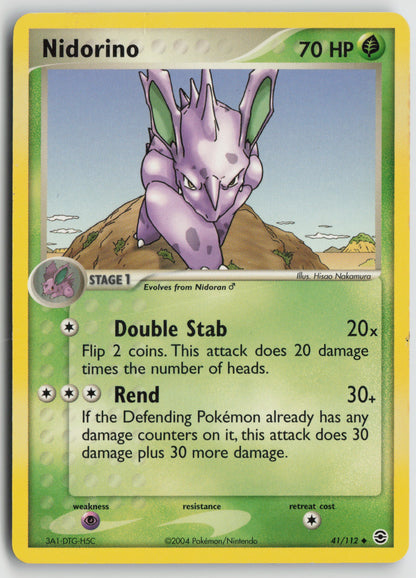 Nidorino Uncommon FireRed & LeafGreen 41/112 DMG
