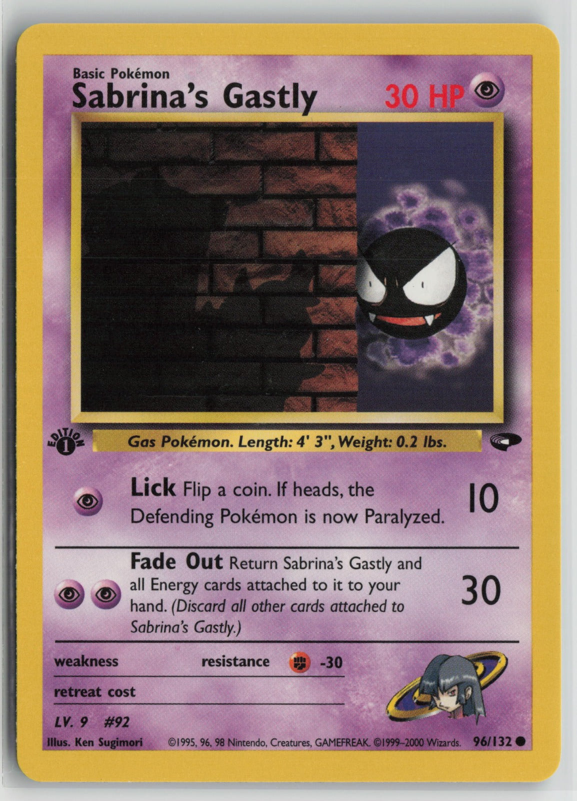 Sabrina's Gastly (96) Common 1st Edition G2 096/132 NM