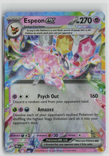 Espeon ex - Double Rare Holo PRE 034/131 NM
