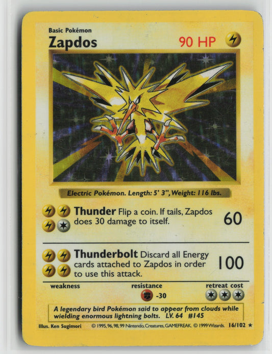 Zapdos Holo Rare Unlimited Holo BSS 016/102 HP