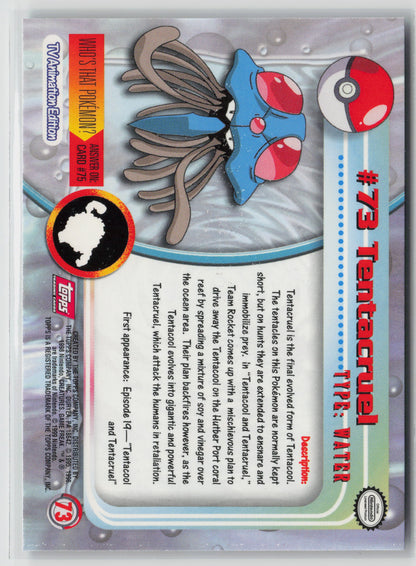 Tentacruel #73 Topps TV Animation Series 1999 Non-Holo NM (Back)