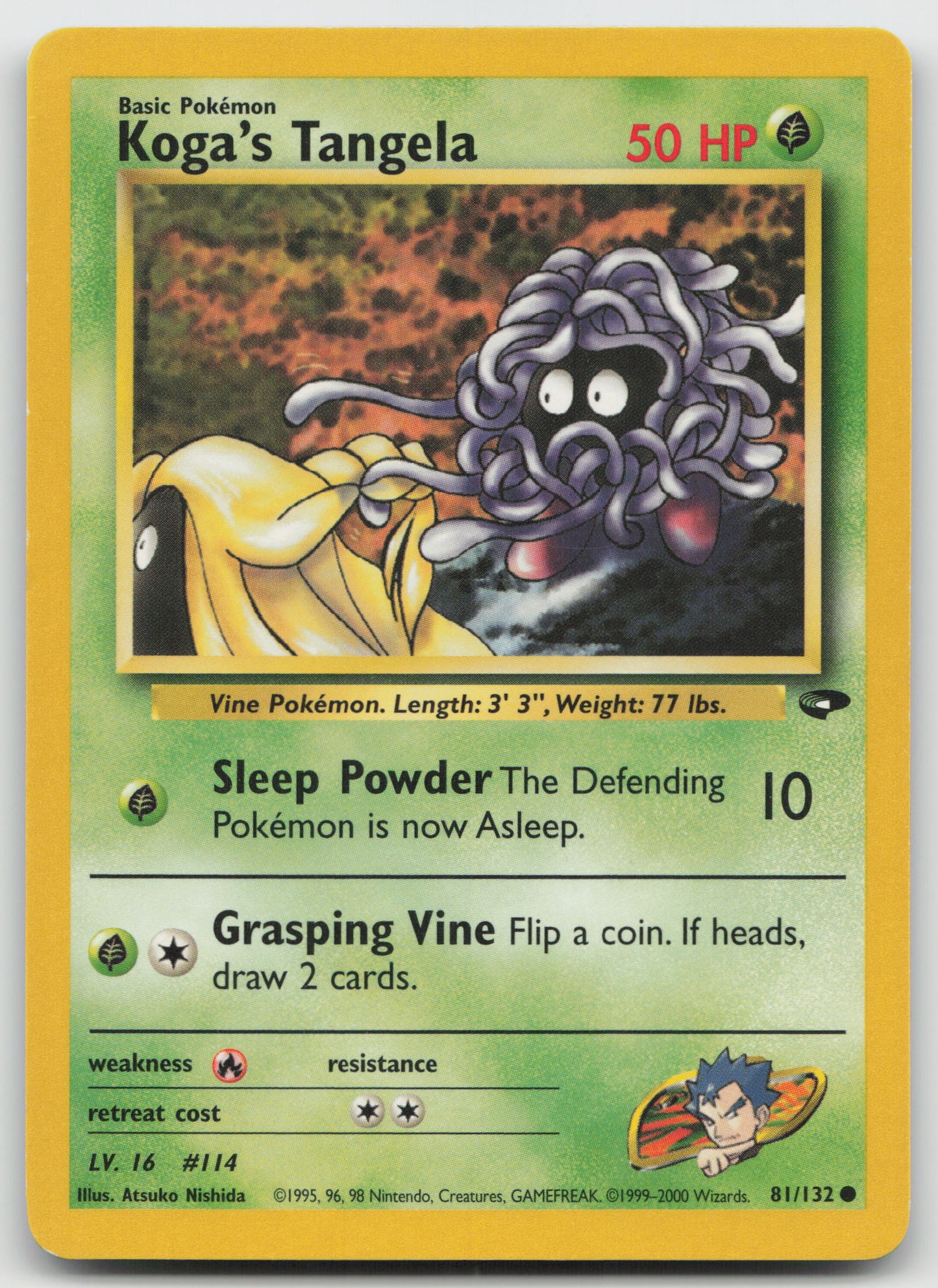 Koga's Tangela Common Gym Challenge 081/132 LP