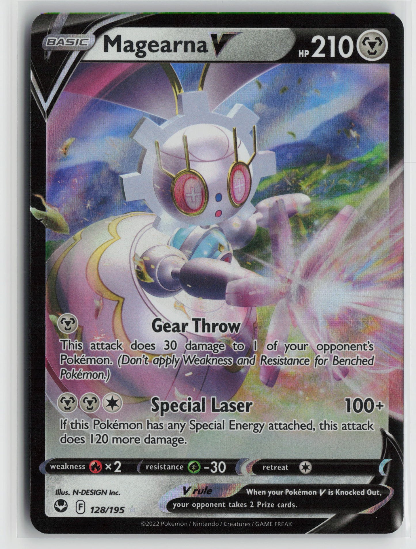 Magearna V Ultra Rare SWSH12: Silver Tempest 128/195 NM